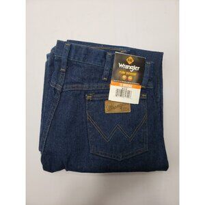 Wrangler 13 Original Flame Resistant Jeans Mens 36x34 Blue Dark Wash FR FR13MWZ